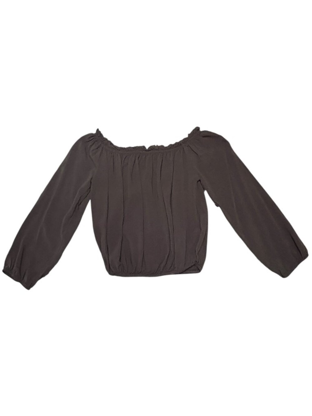 Brandy Melville Black Off the Shoulder Cropped Cinched One Size Womens Top